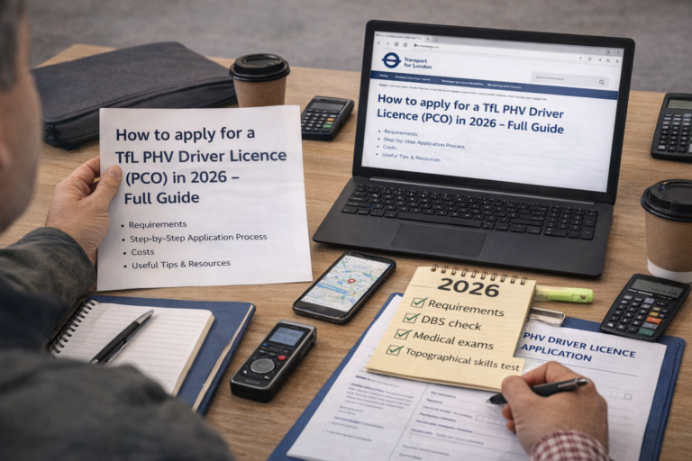🧭 How to apply for a TfL PHV Driver Licence (PCO) in 2026 – Full Guide