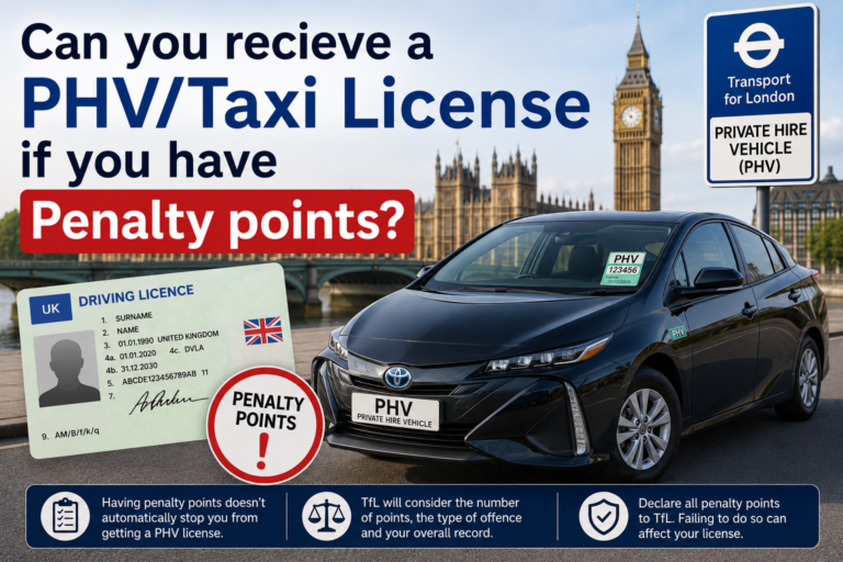 Can you get a TfL PHV license with penalty points?